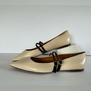 Tory Burch Leather Mary Jane Pointed Toe Flats 9
